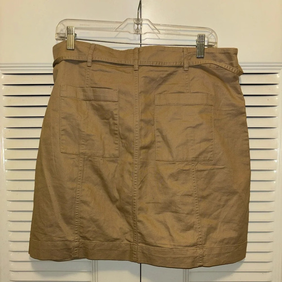 Loft Khaki Twill Tie Waist Pocket Skirt - Picture 3 of 7